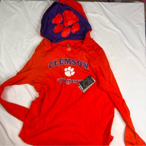 Colosseum Tops - Colosseum Orange Clemson Tigers Sewn Paw Womans XL Pullover Hoodie NWT L031124
